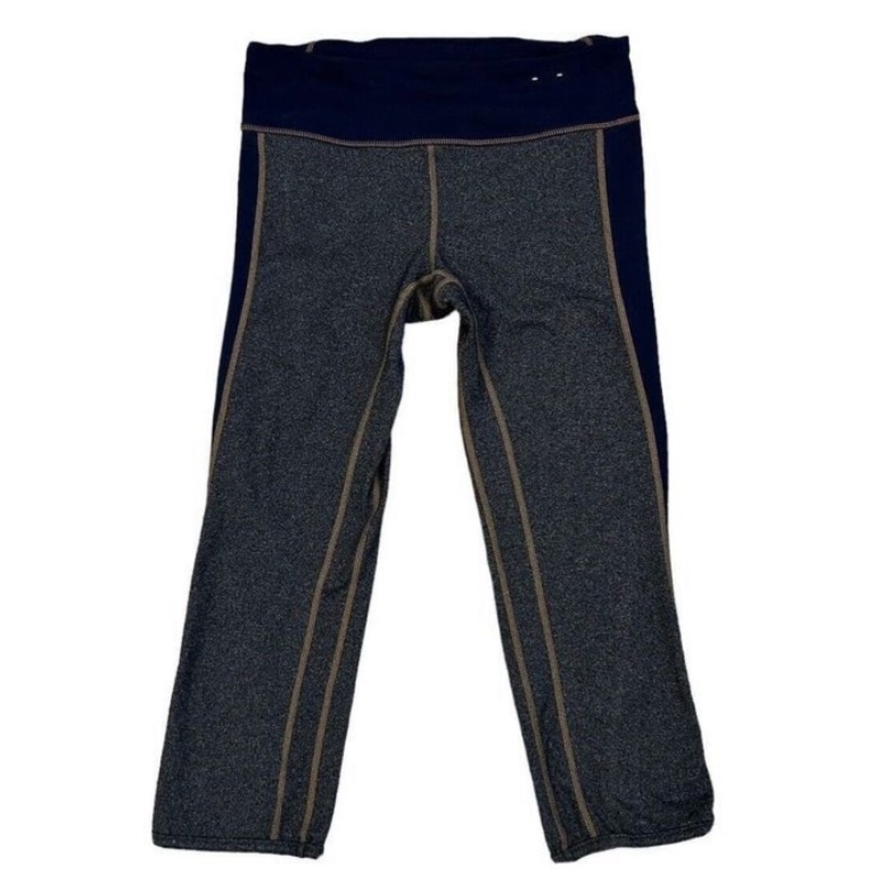 Gap Fit Women's Compression Crop Capri Leggings Small Gray Blue